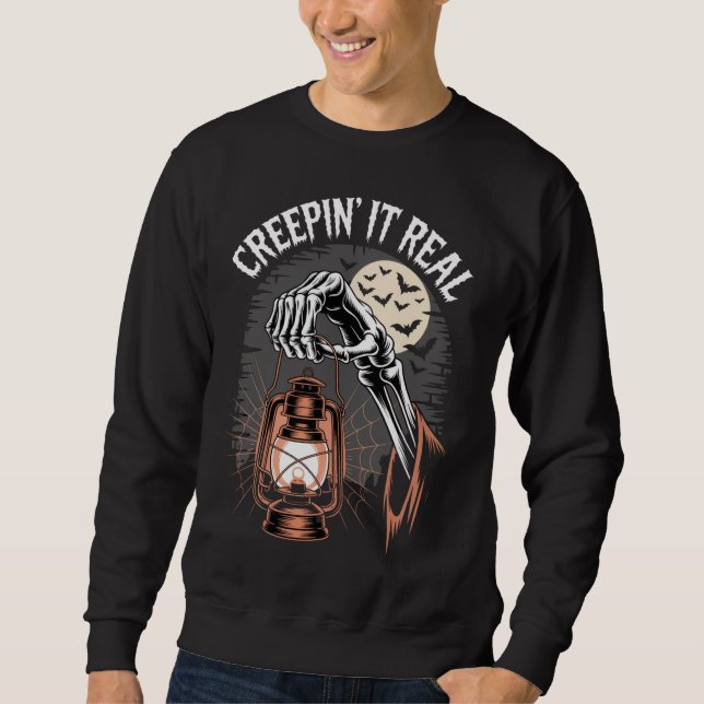 Sudadera Creepin It Real Gothic Halloween Lantern (Anverso)