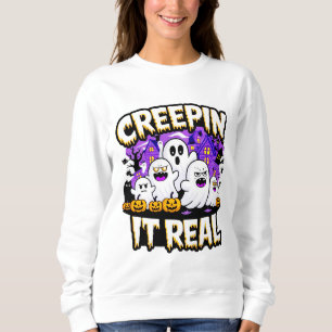 Sudadera Creeping' It Real Fun de diseño de Halloween fan