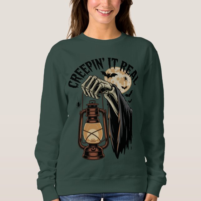 Sudadera Creepit It Real Creep It Real Halloween (Anverso)