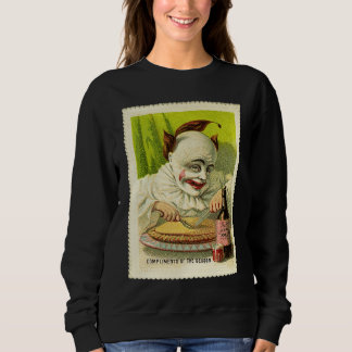 Sudadera Creepy Evil Victorian Clown Christmas Greeting