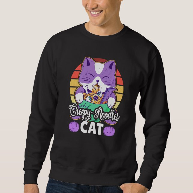 Sudadera Creepy Noodles Cat (Anverso)