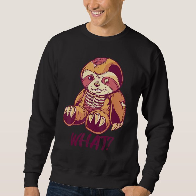 Sudadera Creepy Sloth Horror Murderous Sloths What (Anverso)
