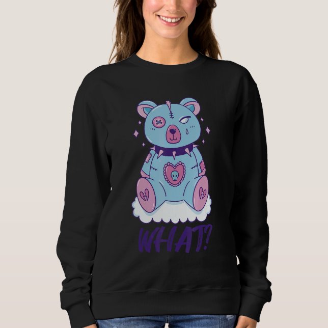 Sudadera Creepy Teddy What Horror Murderous Teddy Bear What (Anverso)