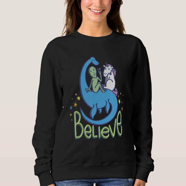 Sudadera Creer en criaturas míticas (Anverso)