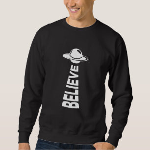 Sudadera Creer En El Diseño Alien Ufo Flying Saucer