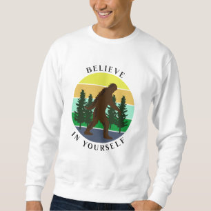 Sudadera Creer en ti mismo Pie grande del atardecer