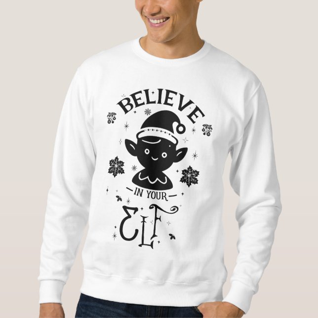 Sudadera Creer en tu elfo (Anverso)