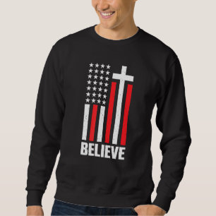 Sudadera Creer Jesucristo Fe de la Biblia Religión firma