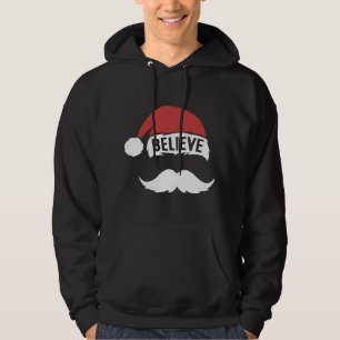Sudadera Creer Santa Hat Cap Blanco Mustache Familia Cristo