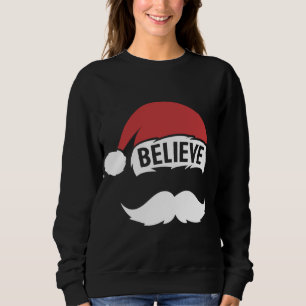 Sudadera Creer Santa Hat Cap Blanco Mustache Familia Cristo