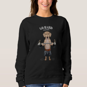Sudadera Crema Dachshund Perro Músculo entrenamiento Halter