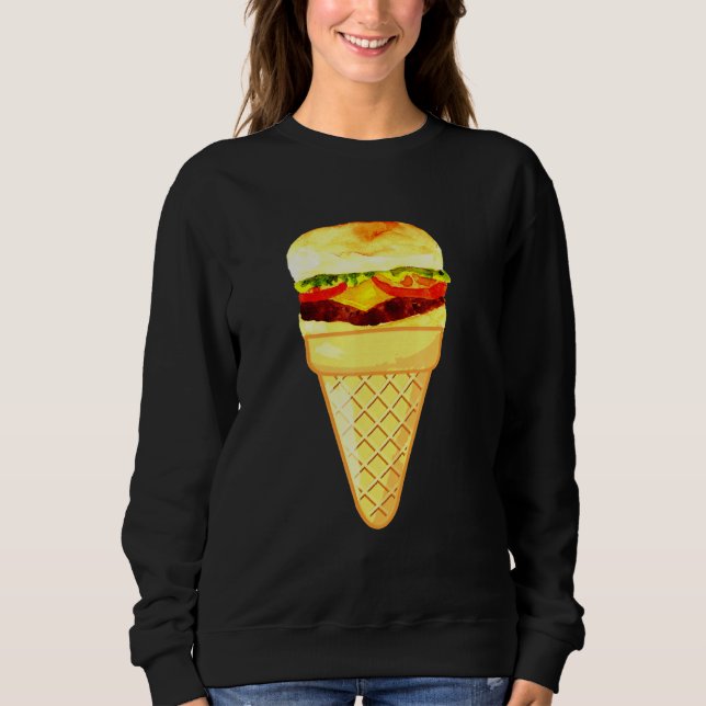 Sudadera Crema De Hielo De Burger Comida Rápida Y Colección (Anverso)