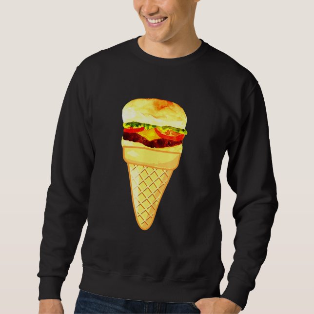 Sudadera Crema De Hielo De Burger Comida Rápida Y Colección (Anverso)
