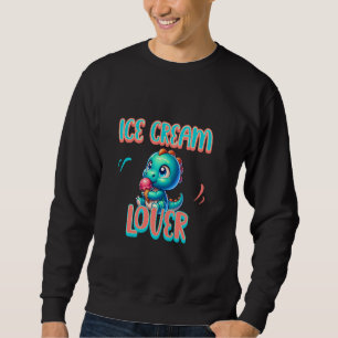 Sudadera Crema de hielo dulce amante de los dinosaurios pos