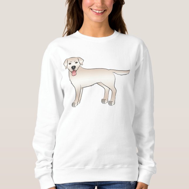 Sudadera Crema inglesa Labrador recuperador perro de carica (Anverso)