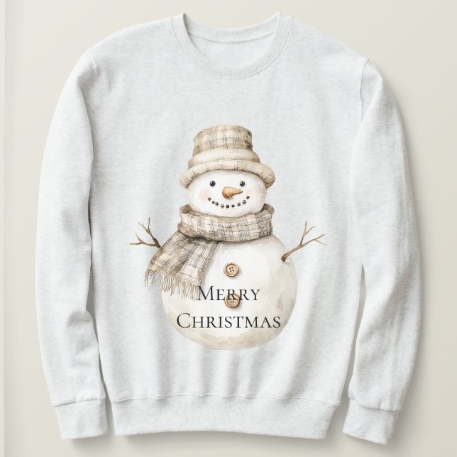 Sudadera Crema Navidad reno plantado a vaca (Anverso del diseño)