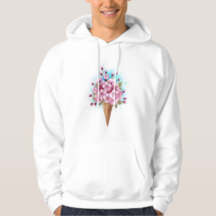 Sudadera Crema rosa de hielo Sakura Waffle Cone