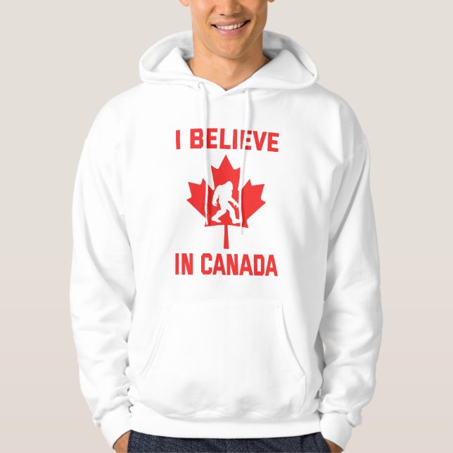 Sudadera Creo En Canadá - Gracioso Pie Grande (Anverso)