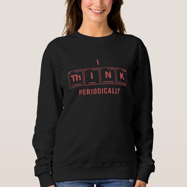 Sudadera Creo Que Escrito En Elementos De La Tabla Periódic (Anverso)