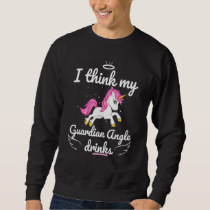 Sudadera Creo que mi Ángel Guardian bebe Fantasía Unicorn C