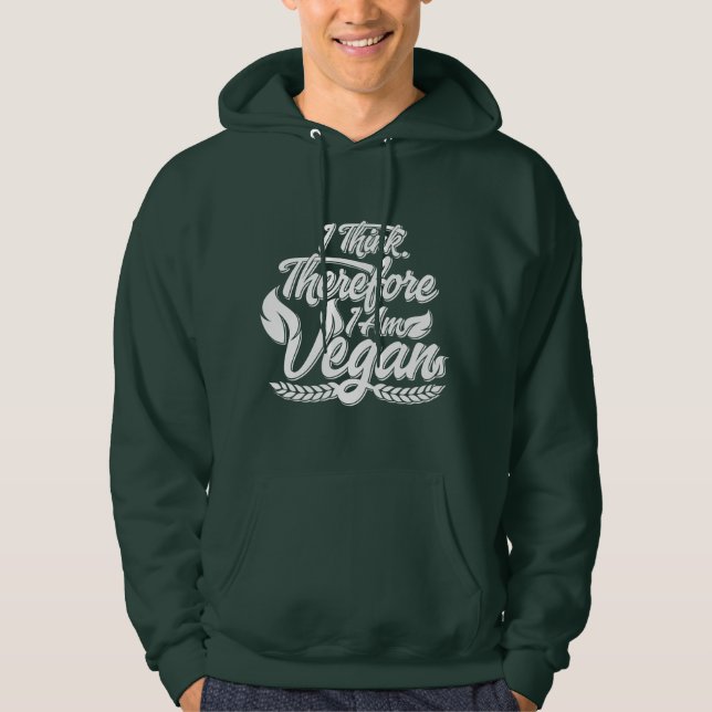 Sudadera Creo Que Por Lo Tanto Soy Vegan (Anverso)