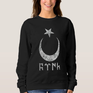 Sudadera Crescent Moon And Star Turkey Flag Göktürk Bozkurt