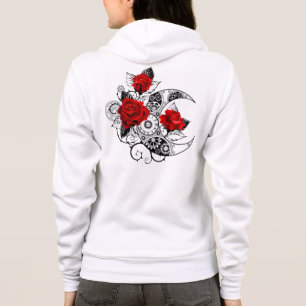 Sudadera Crescente Mecánico con Rosas Rojas