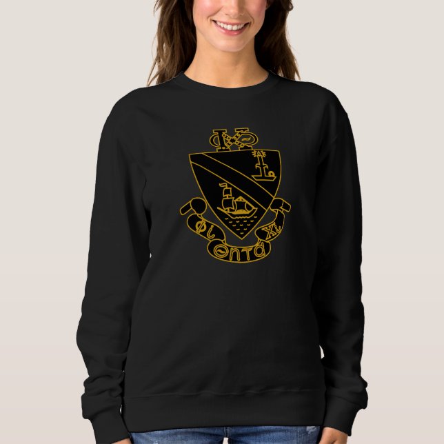 Sudadera Crest de Phi Chi Theta | Oro y Negro (Anverso)