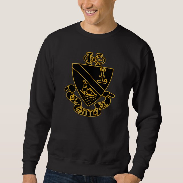 Sudadera Crest de Phi Chi Theta | Oro y Negro (Anverso)