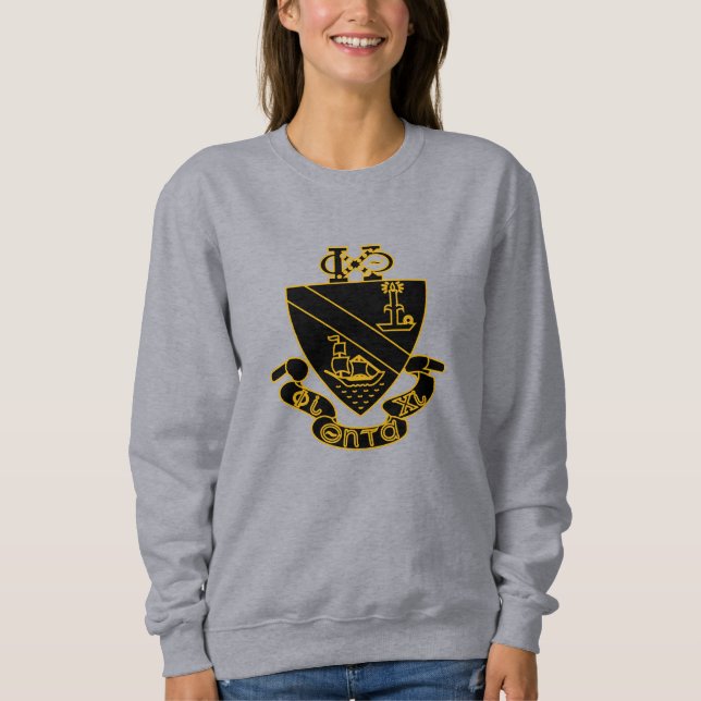 Sudadera Crest de Phi Chi Theta | Oro y Negro (Anverso)