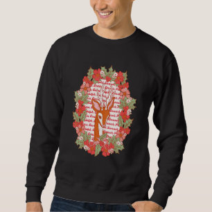 Sudadera Cresta de Reno Xmas Retro Feliz Navidad Santa Cl