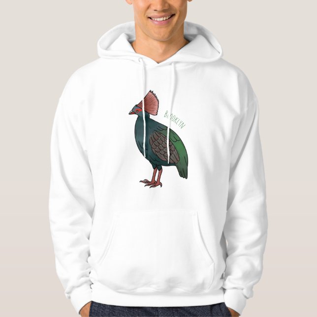 Sudadera Crested partridge bird cartoon illustration  (Anverso)