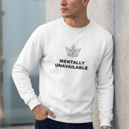 Sudadera Crewneck Mentalmente No Disponible Blanco