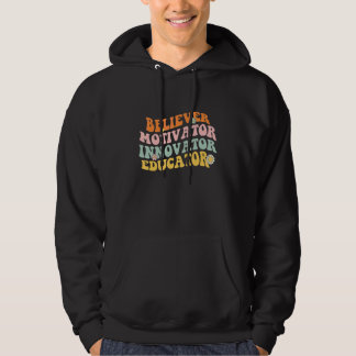 Sudadera Creyente De Regreso A La Escuela Motivador Innovad