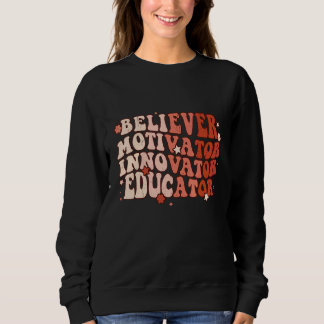 Sudadera Creyente Motivador Innovador Educador Retro Maestr