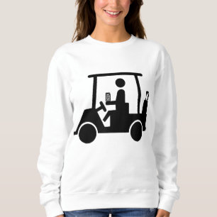 Sudadera Cría De Golf Graciosa En El Carro De Golf