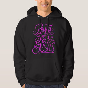 Sudadera Criado por el té dulce y Jesús - cristiano sureño