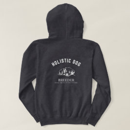 Sudadera Criador holístico de perros Unisex Diseño blanco