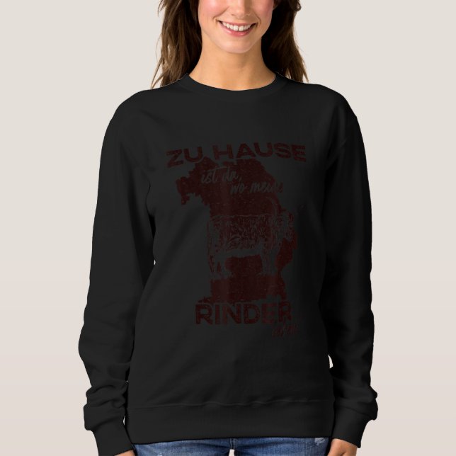 Sudadera Criadores de ganado Highland Vaca Highland Baviera (Anverso)
