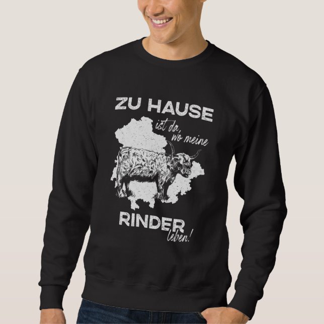 Sudadera Criadores de ganado Highland Vaca Highland Turingi (Anverso)