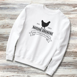 Sudadera Criando Pollos Y Niños Ferales, Pollos Divertidos