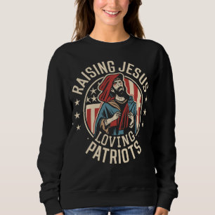 Sudadera Criar a Jesús amar a los patriotas cristianos por 
