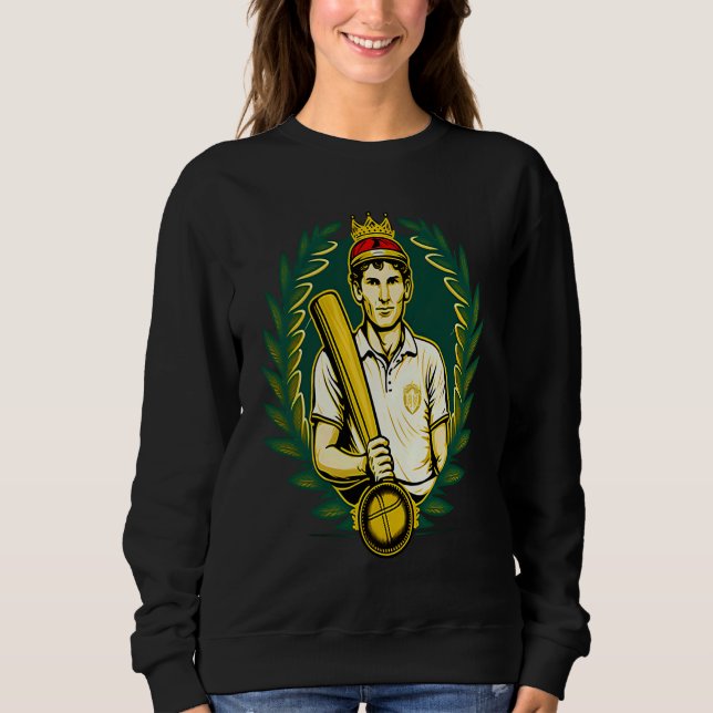 Sudadera Cricket Bat King Cricket Player (Anverso)