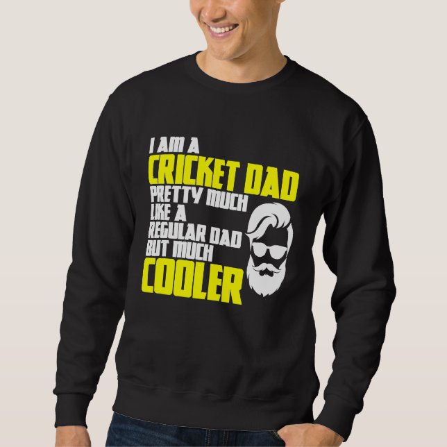 Sudadera Cricket Father's Day Saying Bowler Batsman Cricket (Anverso)