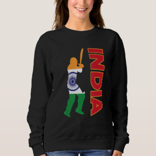 Sudadera Cricket India Bandera India del equipo de críquet