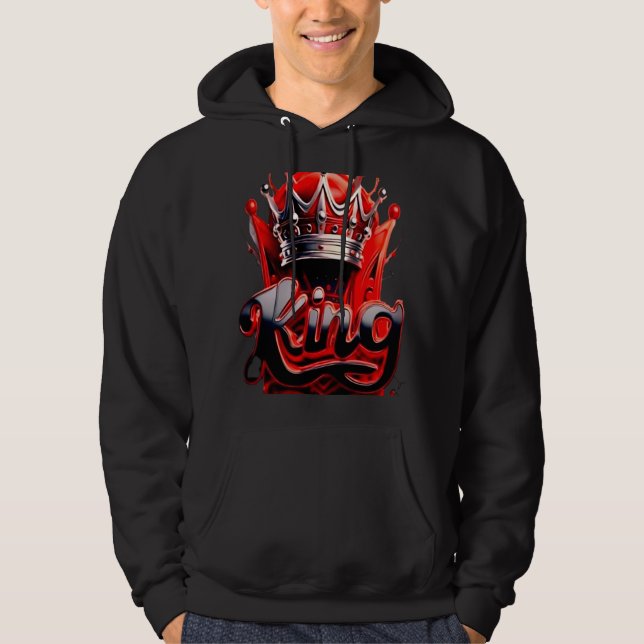 Sudadera Crimson King Silver Crown - Urban Streetwear Editi (Anverso)