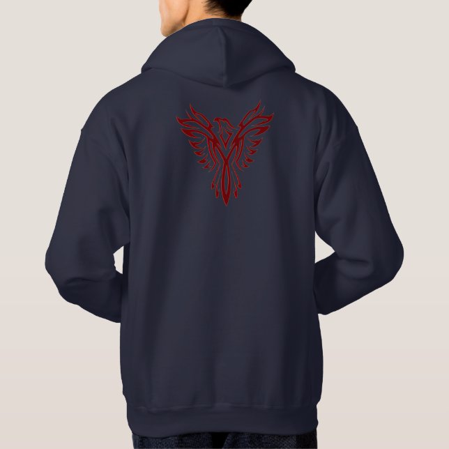 Sudadera Crimson Phoenix se levanta por la esperanza y la p (Reverso)