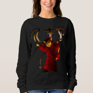 Sudadera Crimson Red Grim Reaper Cat