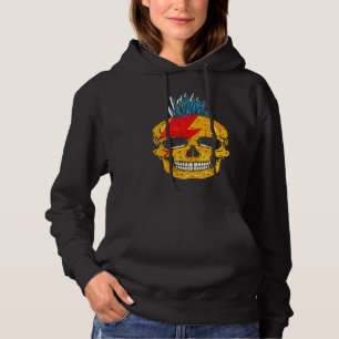 Sudadera Crío Punk Rock Calavera Colorida Con Esqueleto Moh