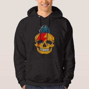 Sudadera Crío Punk Rock Calavera Colorida Con Esqueleto Moh